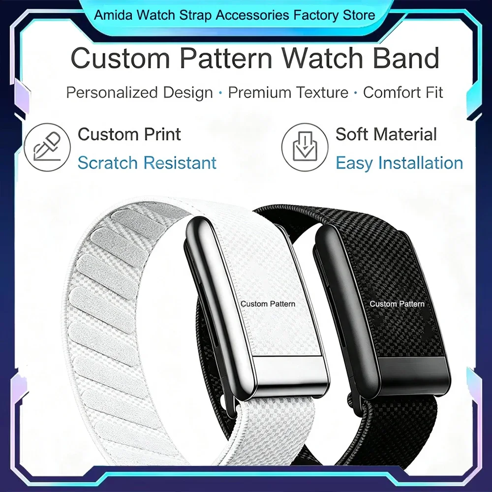 High End Accept Custom Pattern Model Compatible White For Whoop 5.0 Strap Nylon Braided For Whoop 5.0 MG Replacement Wristband