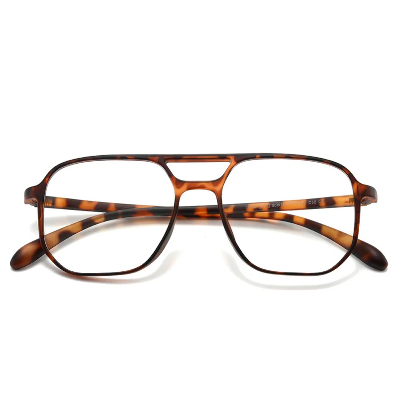 Men and women's trendy square-rimmed glasses, fashionable for Europe and America, with anti-blue-light function