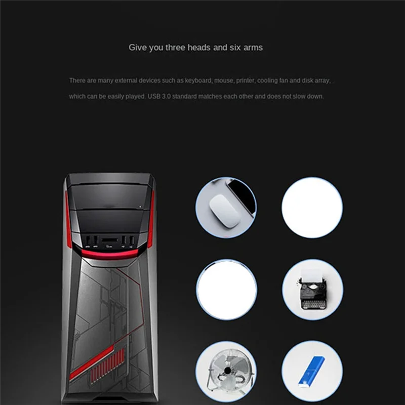 PVU3-7U USB3.0 Карта расширения для настольного компьютера 1-противление 7, компьютерные аксессуары для корпуса-X64A