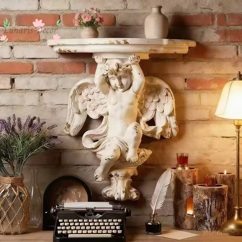 American-European style angel wall decoration creative wall-mounted living room 3D background entryway wall