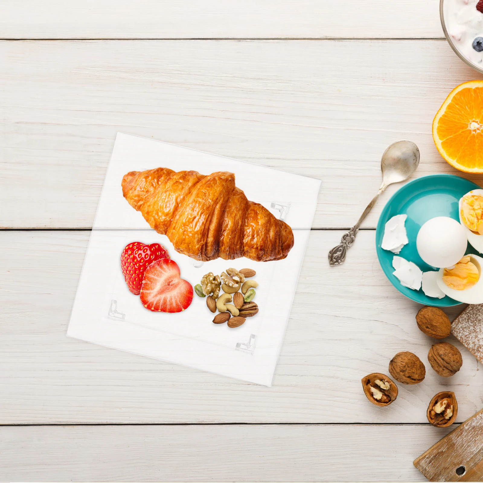 

50Pcs Elegant Disposable Trays Food Safe for Cakes Desserts Buffets Weddings Birthday Parties Serving Trays Serving