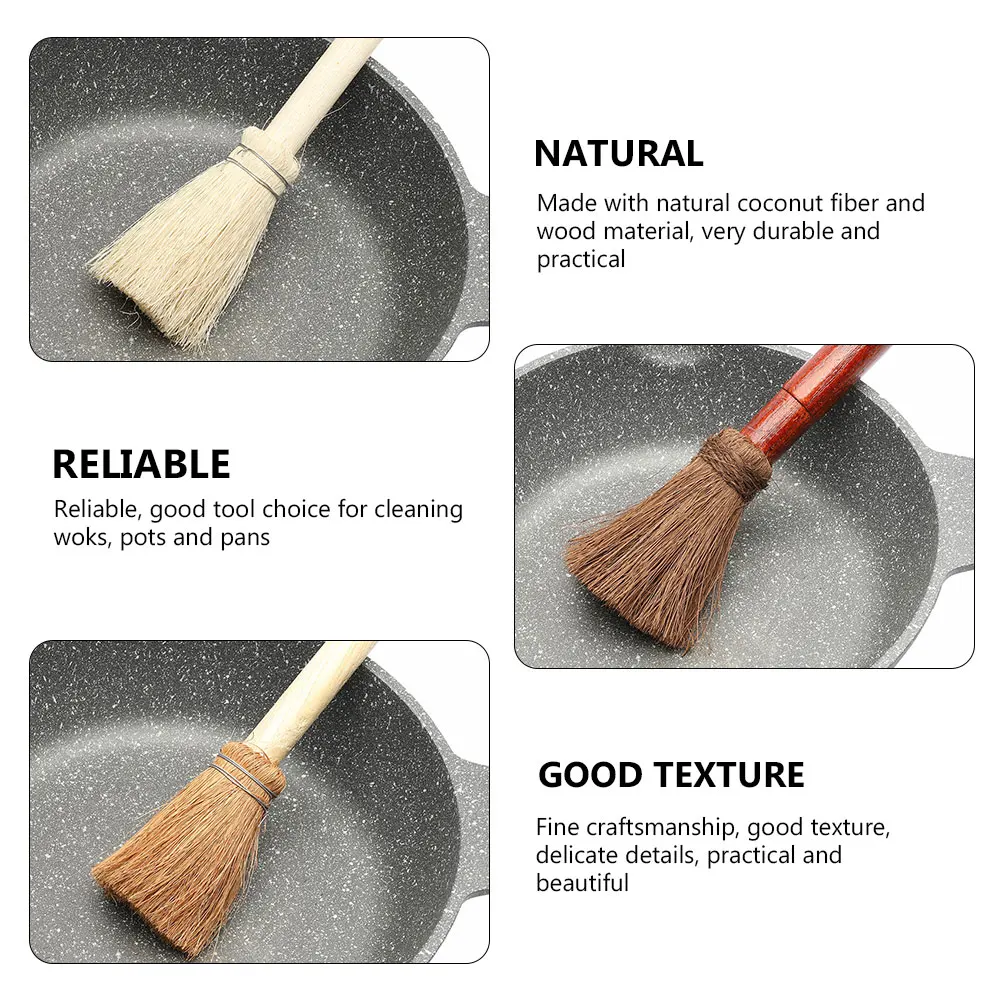 

4 Pcs BBQ Cleaning Brush Grill Accessories Garden Barbecues Grilles Pot Tool Grilling Cooking Utensils Grills