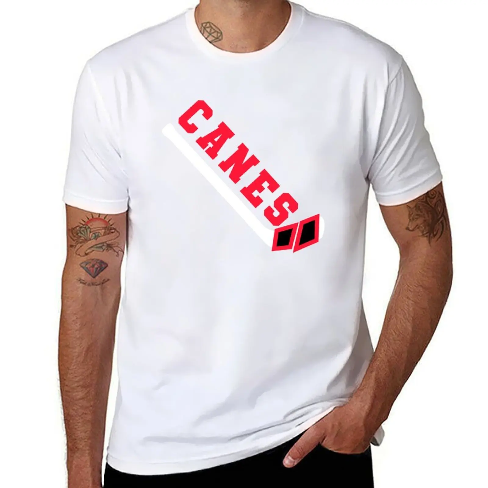 

canes-David Ayres-90 T-Shirt man t shirts cotton t shirts for man graphic funny T-Shirt