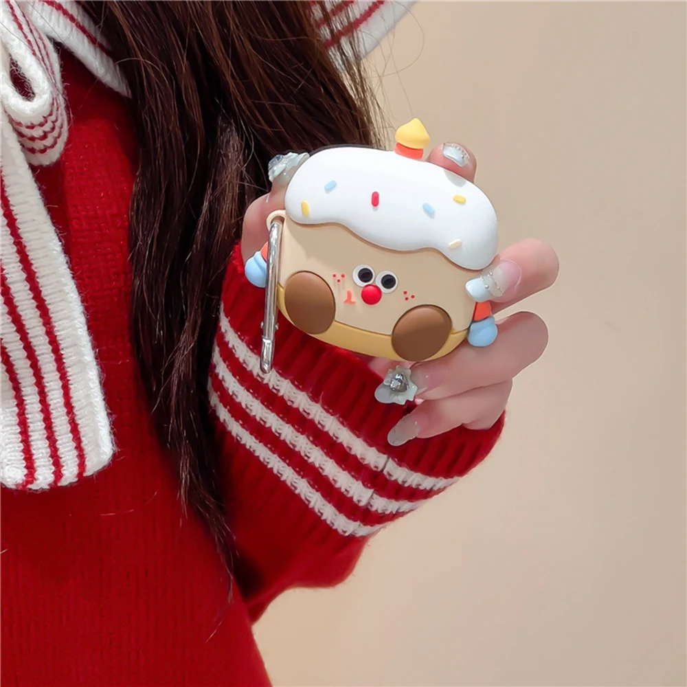 Cute Cartoon Headphone Cover for AirPods 4,Funny Creative Cake Elf Design for AirPods 4th Generation Charging Case(2024)