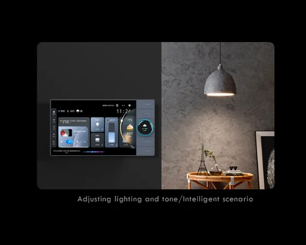 In-Wall Central Control Zigbee Hub with Full Touch 0 Inch LCD Display for Home Automation
