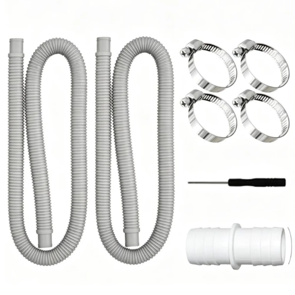 1.5m PE Pool Hose Pair Designed for 300 330 530 1000 Gallon Pool Pumps with 32mm Inner Diameter and Consistent Water Transfer