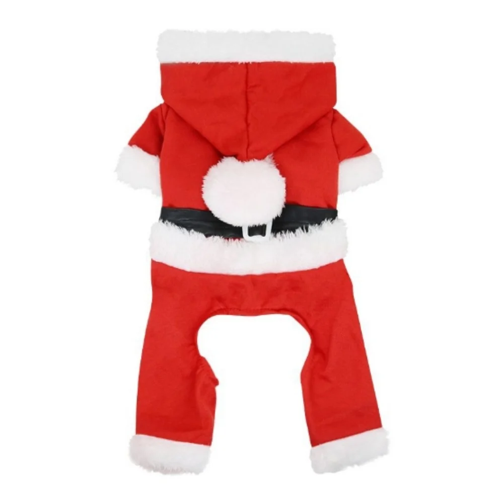 Dog Santa Dog Hoodies Clothes Thicken Not Easily Deformed Soft Comfortable Keep Warm Fleece