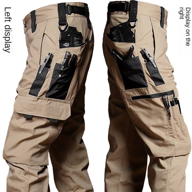 

Khaki Archon Tactical Pants Men's Waterproof and Abrasion-resistant Army Pants Multi-pocket Outdoor Overalls for Training Pants