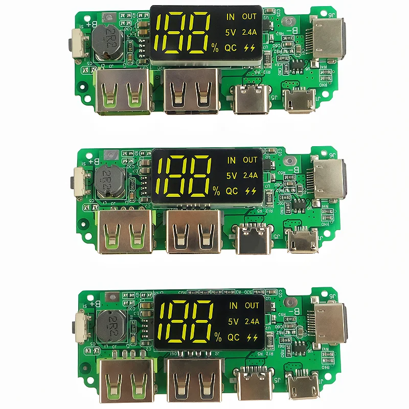 18650 Charging Board Dual USB 5V 2.4A Mobile Power Bank Module 186 50 Lithium Battery Charger Board Circuit Protection