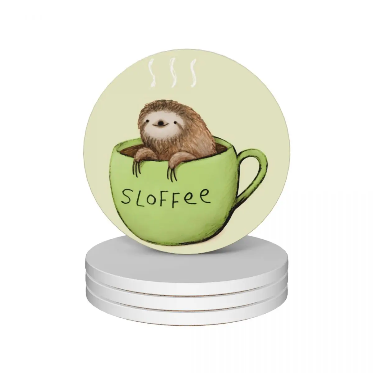 

Sloffee Ceramic Coasters (Set of 4) ceramic for the kitchen accessories Coasters