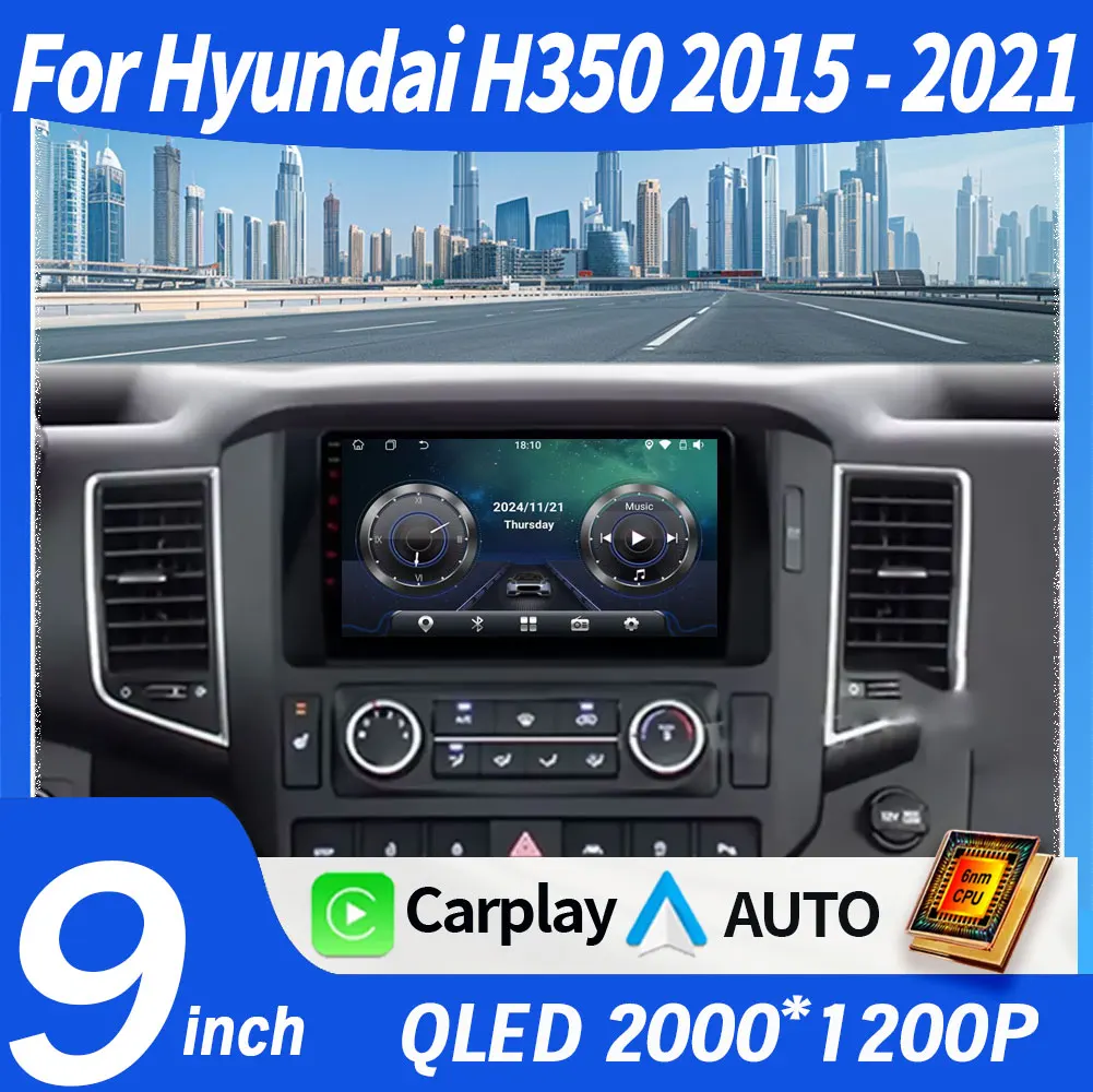 أندرويد 15 راديو السيارة لشركة هيونداي H350 2015 - 2021 نظام تحديد المواقع مشغل وسائط متعددة نافي رئيس وحدة ستيريو 360 كاميرا DSP RDS فيديو ستيريو BT #1