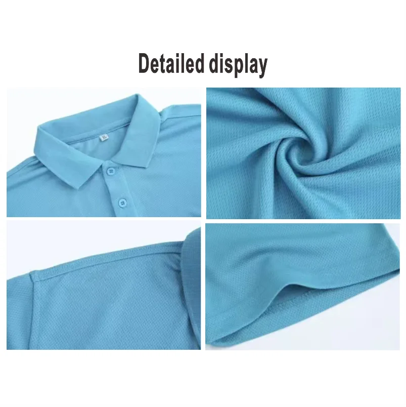 Business Work Polo shirts Multiple Sizes Solid Color Quick-drying Breathable Lapel Sports Polo Shirt Customized Print Logo