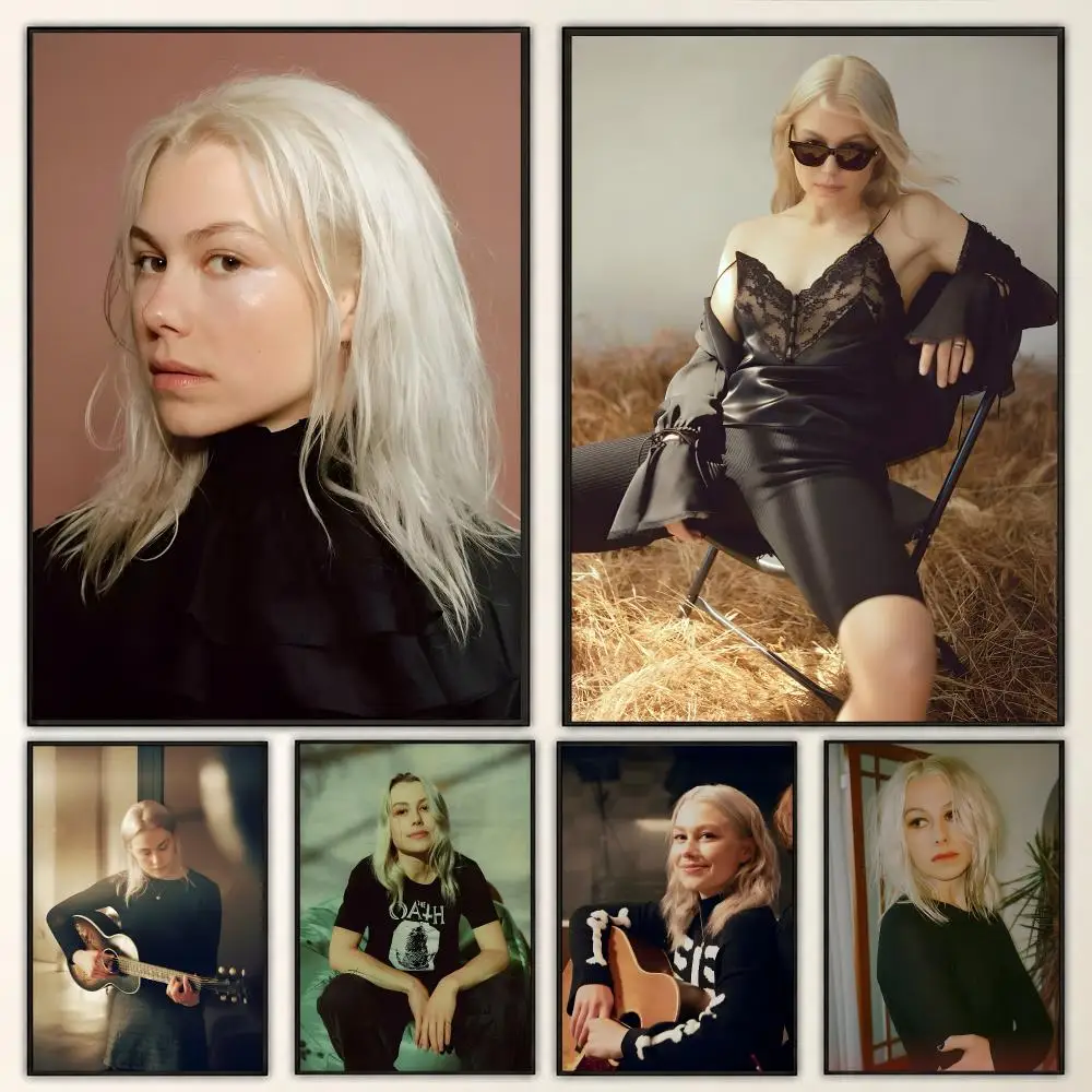 Phoebe Lucille Bridgers Indie Singer 90s Folk Music Poster Aesthetic Art Print for Bedroom & Living Room Decor, Unframed