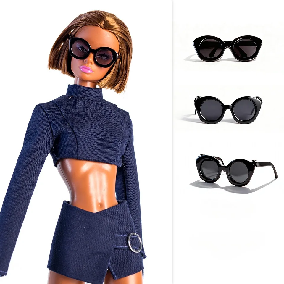 Supermodel Doll Glasses 1/6 Fashion Exquisite Multicolour Metal Simulated Glasses Dress Up 30cm Doll Daily  Doll Accessories