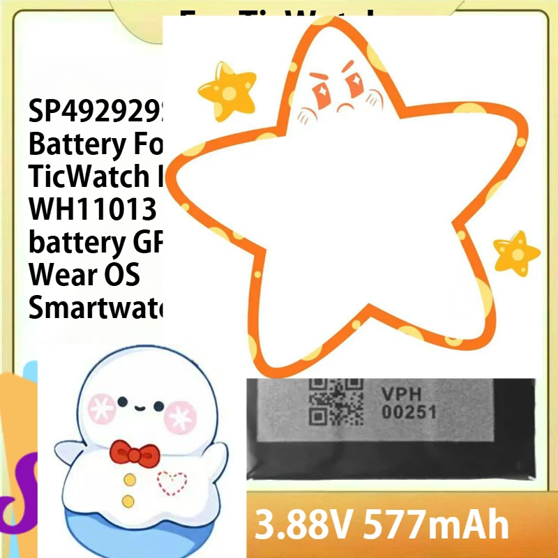 3,88 V 577 mAh Neue SP492929SI Batterie Für TicWatch Pro 3 WH11013 batterie GPS Tragen OS Smartwatch