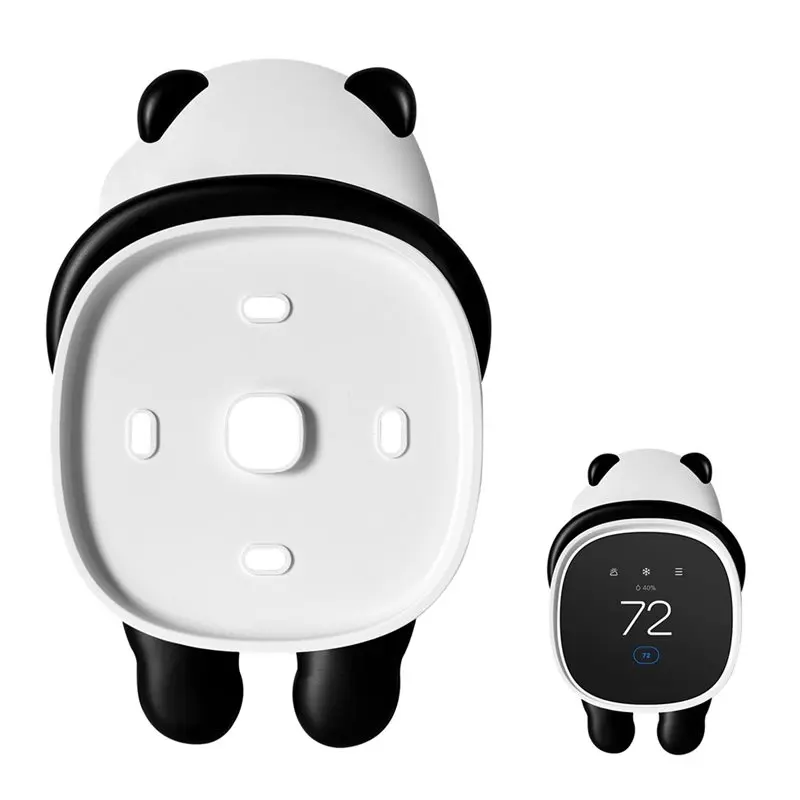 ABWZ-Wall Mount Bracket For Ecobee Smart Thermostat,Panda-Shaped Wall Bracket,Decorative,Easy Installation,Wall Protection