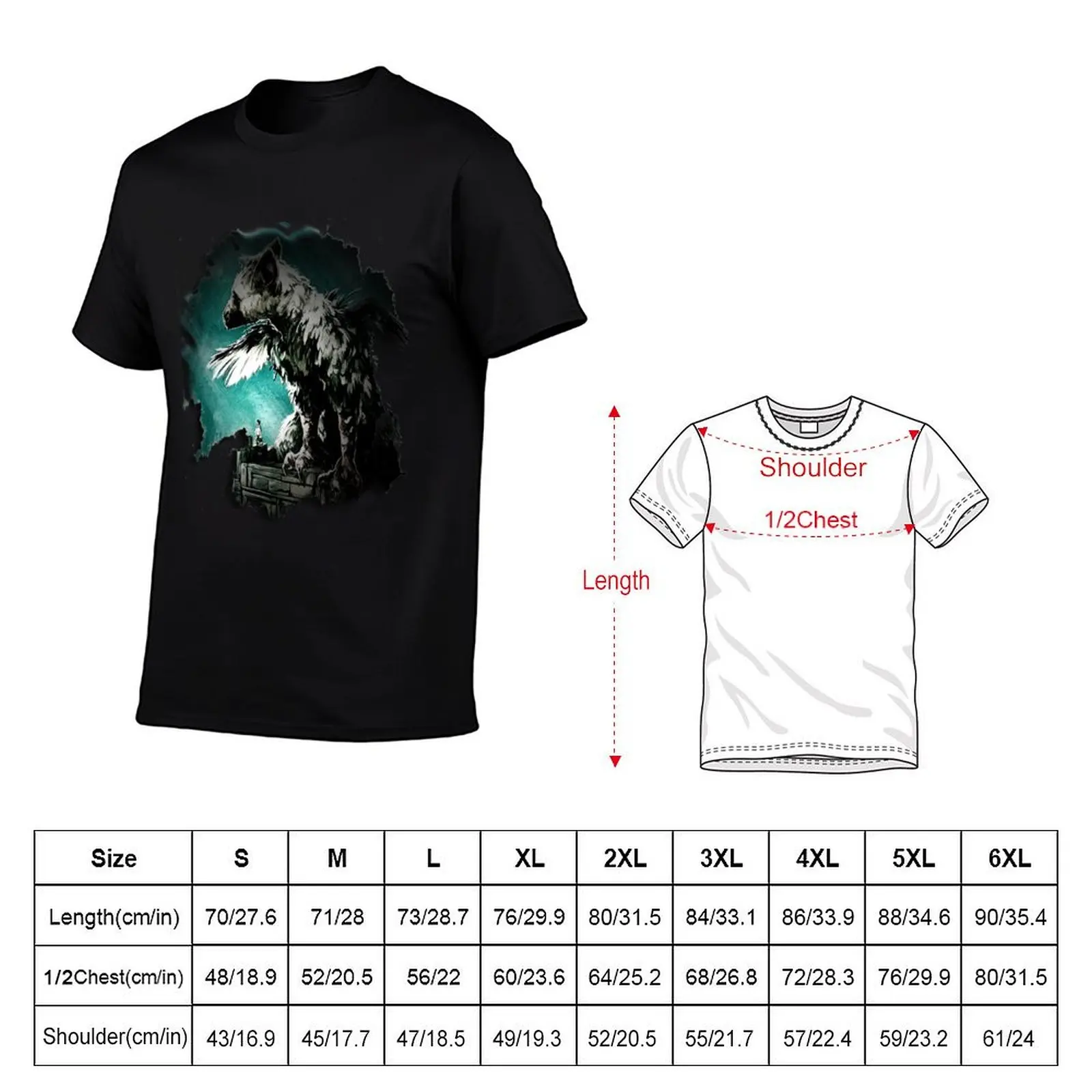 Trico - The Last Guardian T-Shirt Soft Touch Basic Cotton T-Shirt