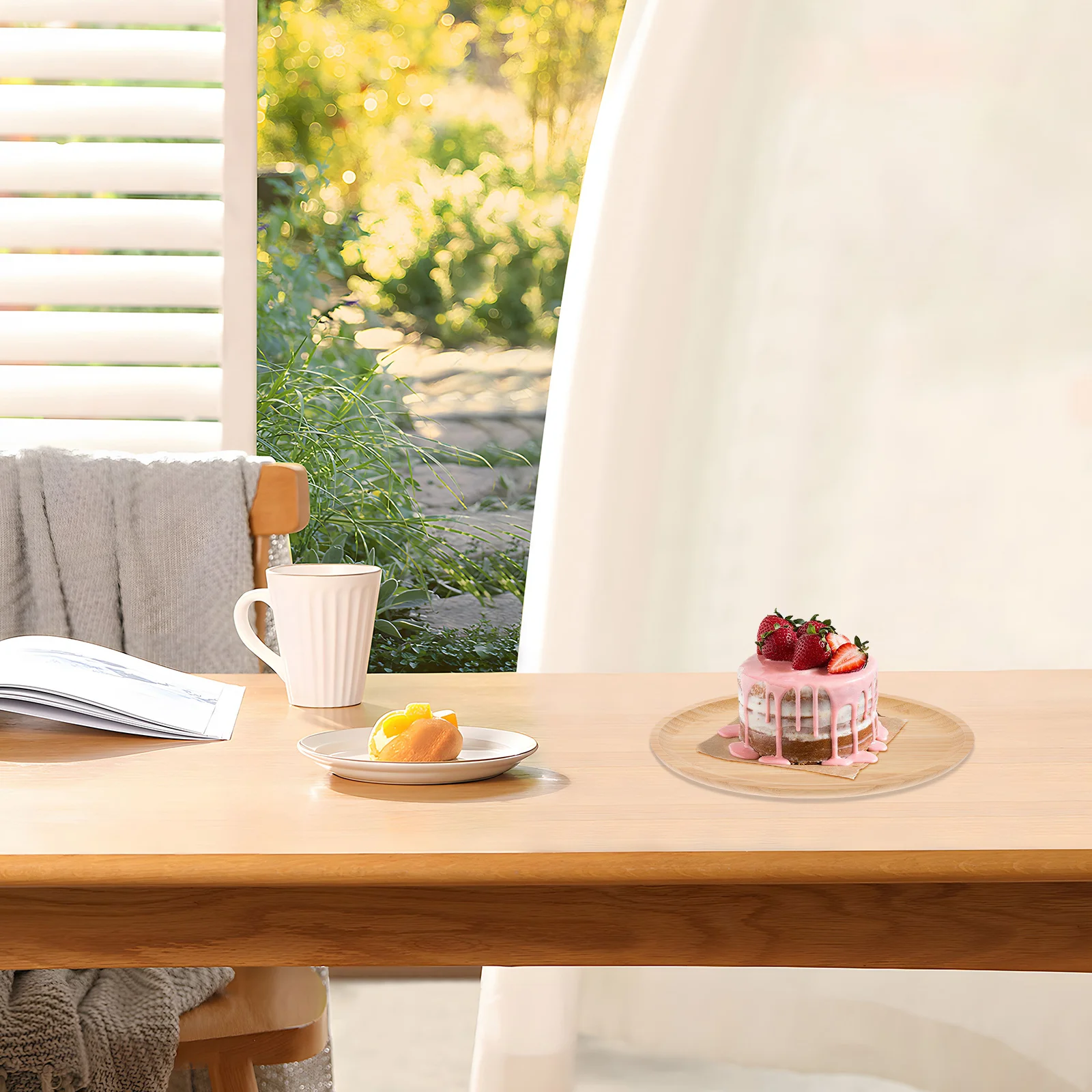 

Bamboo Tray For Fruit Bread Dessert Serving Oval Shape Food Platter Kitchen Party Catering Use Household Storage Dish