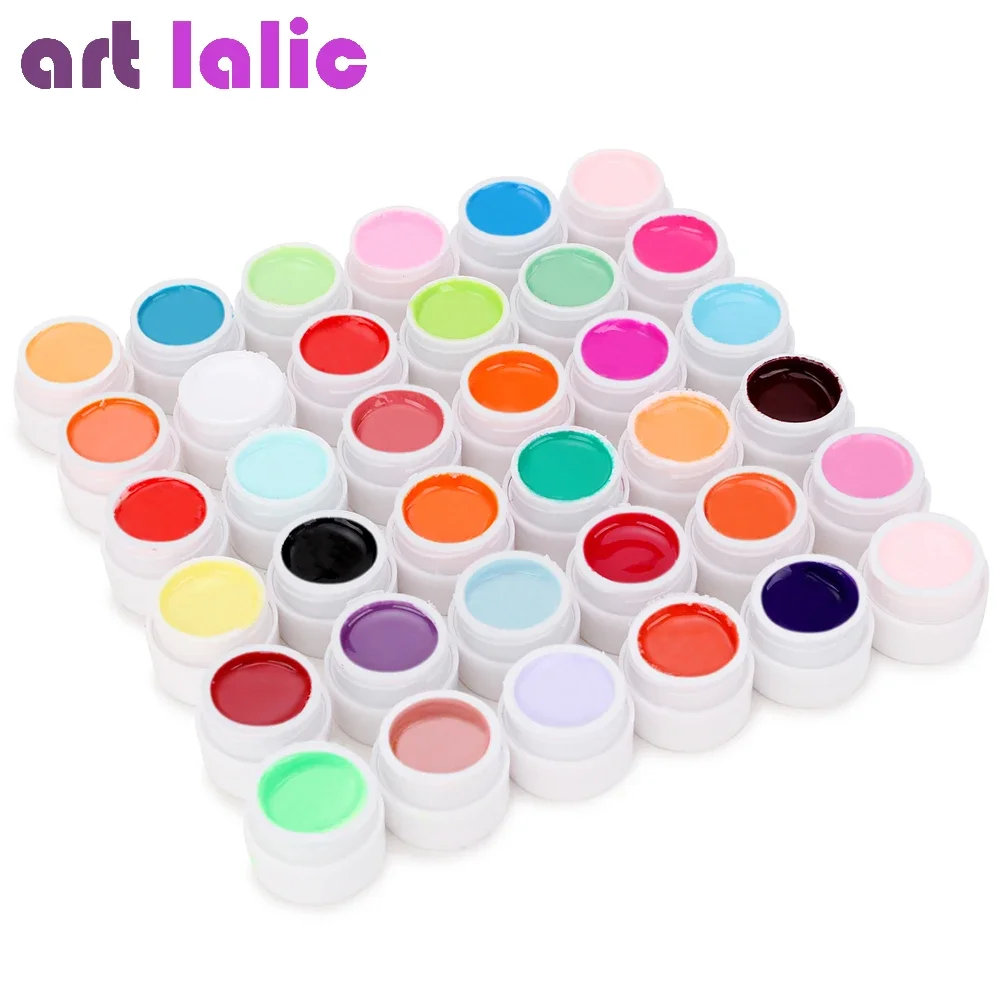 UV Gel Manicure Kit, Cover Colors, Gel Paint for Nail Salons and DIY Nail Art, 36 Colors