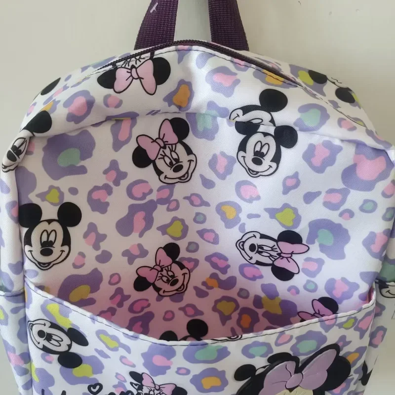 Disney Cute Mickey and Minnie Children\'s Backpack Girls Cartoon Print Large Capacity Book Storage Kindergarten Baby Backpack