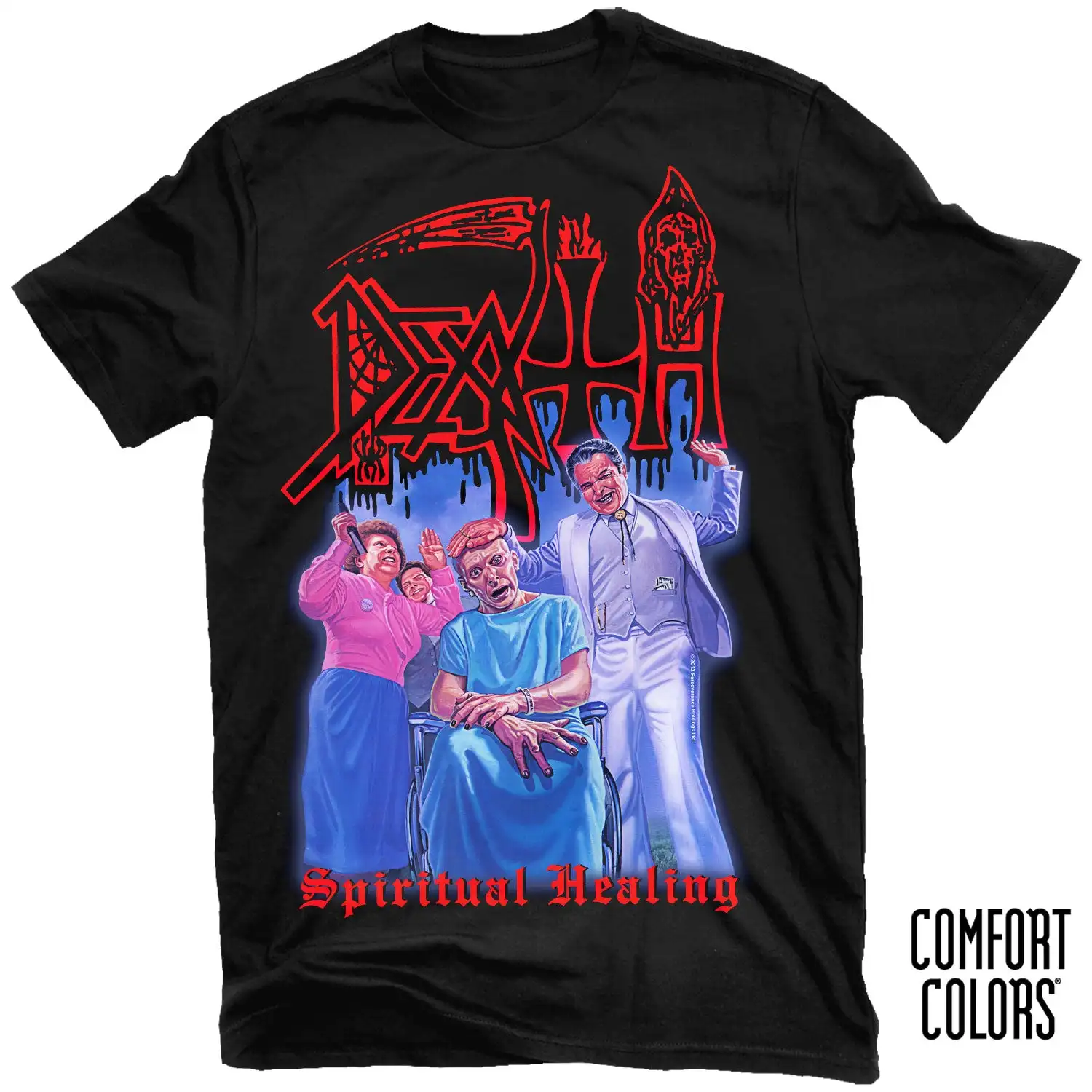 Camiseta Casual de Verano Estilo Banda de Rock Heavy Metal 'Death Spiritual Healing' para Hombre y Mujer, Marca de Lujo, Novedad 2026