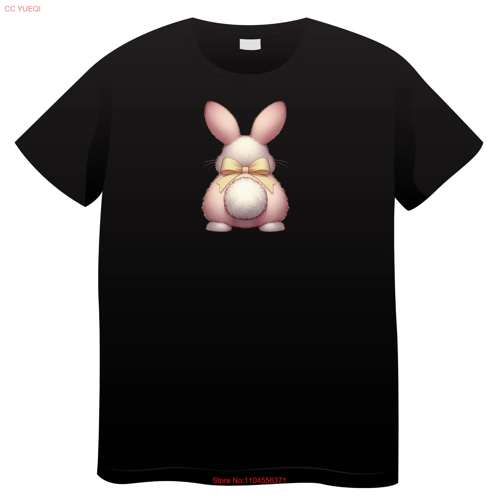 

Cute Bunny Butt Motif T Shirt Personalizable long or short sleeves