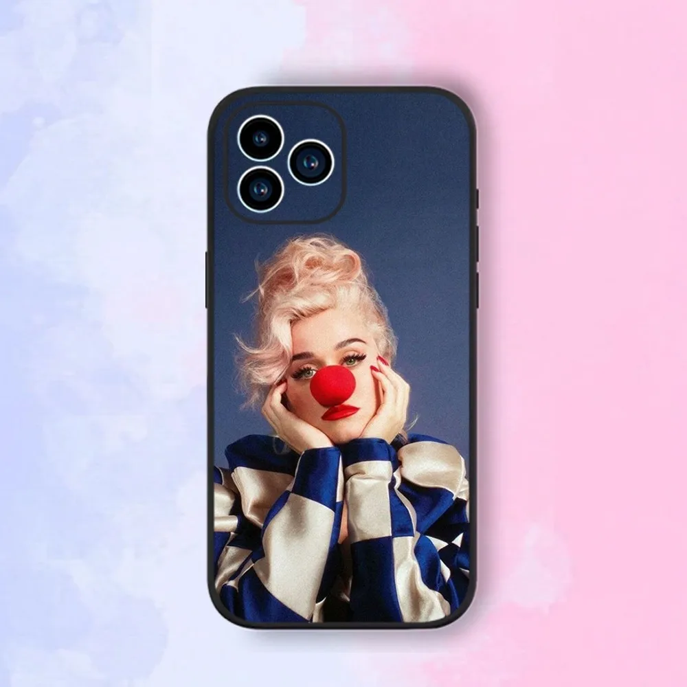 Singer K-Katy P-Perry Phone Case iPhone 15,14,13,12,11,XS,XR,X,8,7,Pro,Max,Plus,mini Silicone Black Cover