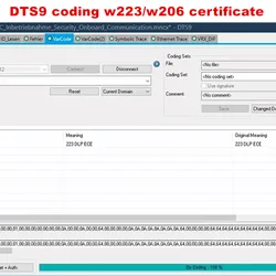 DTS 9.02 coding for new car w223/w206 one hour certificate