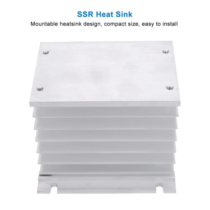 Three Phase Aluminum Alloy Heat Sink SSR Dissipation Solid State Relay Heatsink
