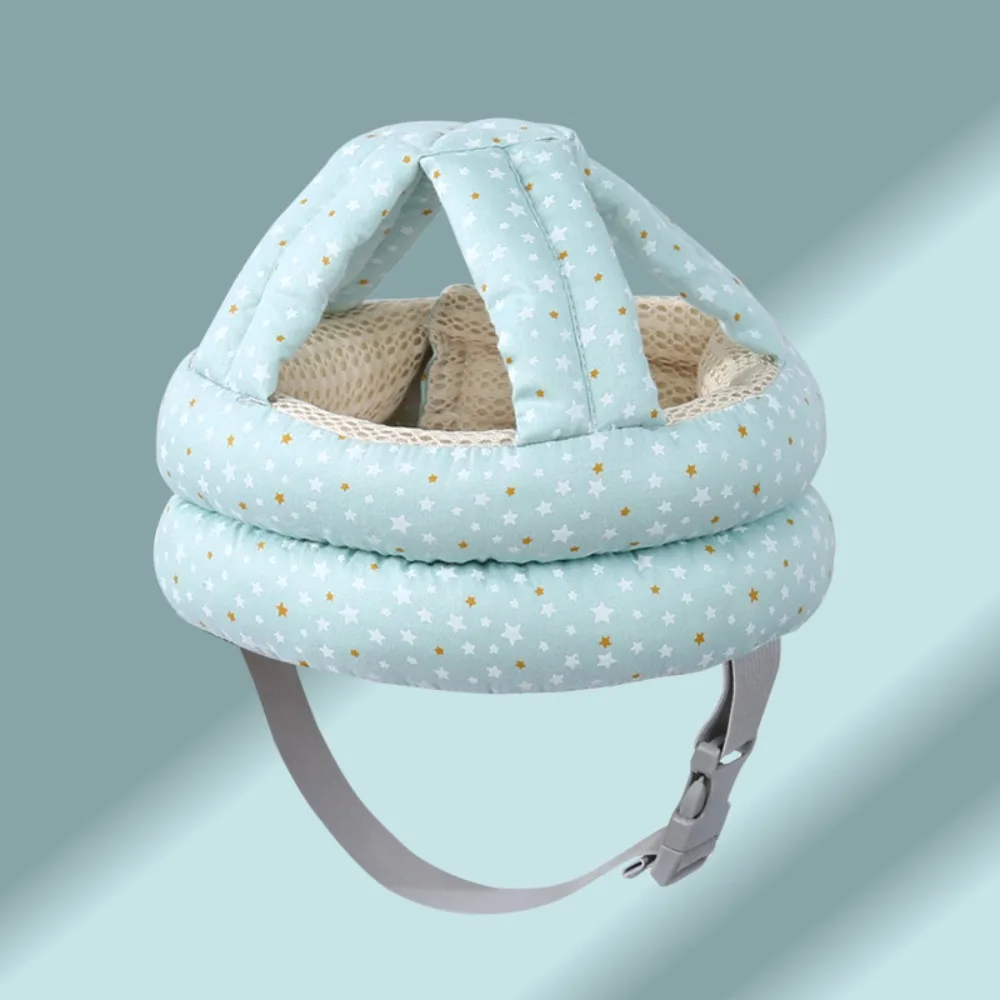 

Дышащий защитный головной убор для малышей, регулируемая безопасная детская шапка с мультяшным рисунком, губка для младенцев, противоударные шапки для детей 5-36 месяцев