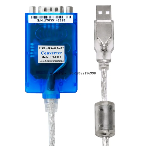 USB to RS485/422 Converter 9-Pin COM Port Serial Cable with Magnetic Ring UT-890A - Data Communication Adapter