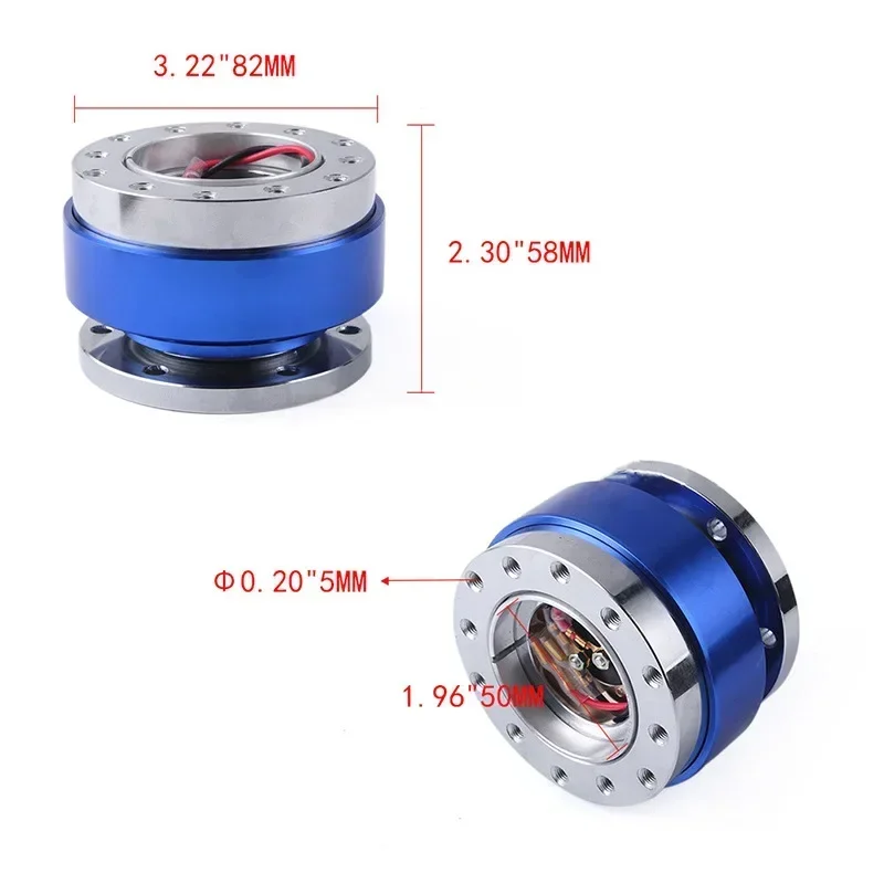 Universal 6 Hole Steering Wheel Snap Off Quick Release Hub Adapter Boss Kit 4 Colors Available