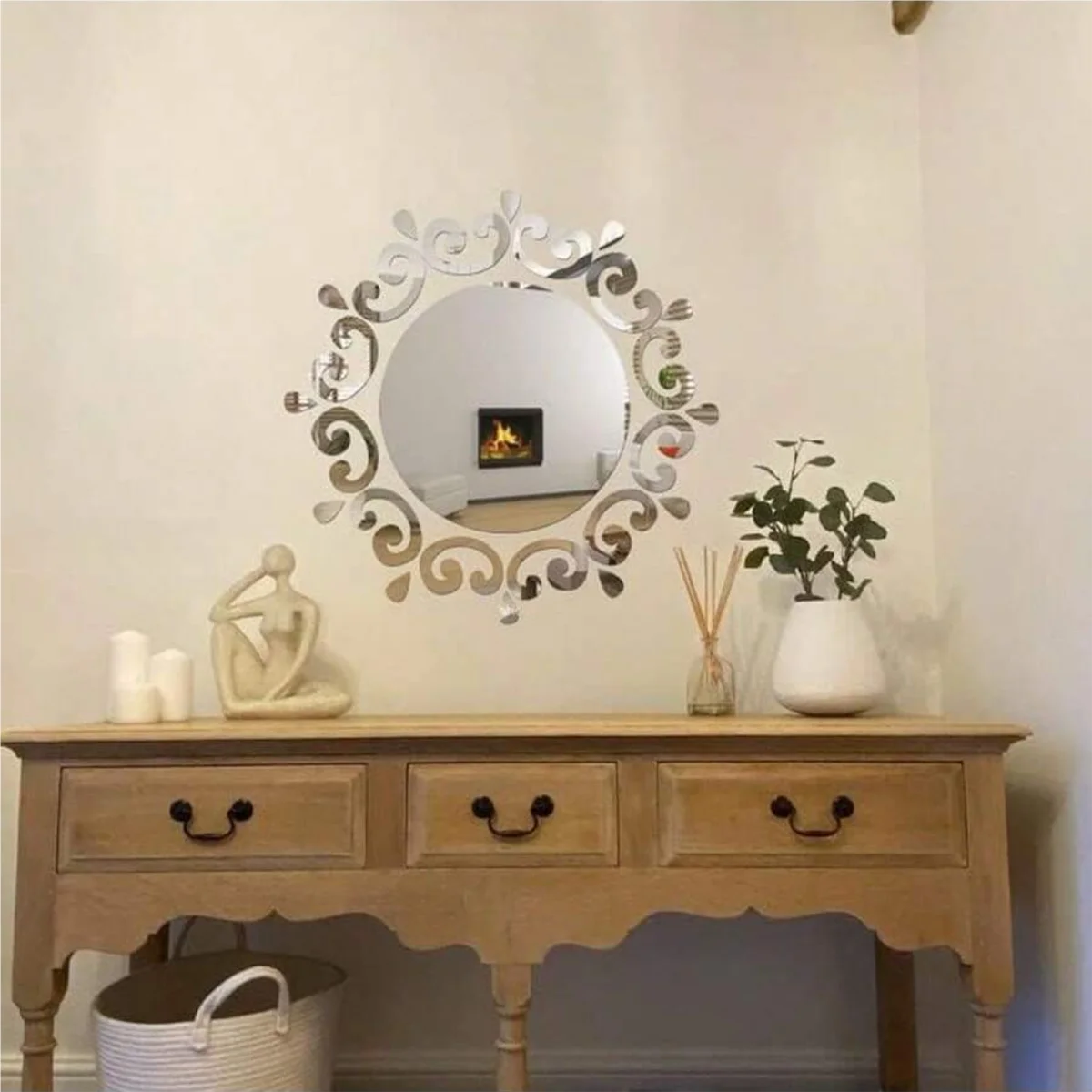 25-teiliges Set Sonnenblumen-Acryl-Wandaufkleber mit Spiegeloberfläche für Heimdekoration, Schlafzimmer, Wohnzimmer, Abzieh- und Aufkleb-Wandkunst, Wandtattoos – Detail 10