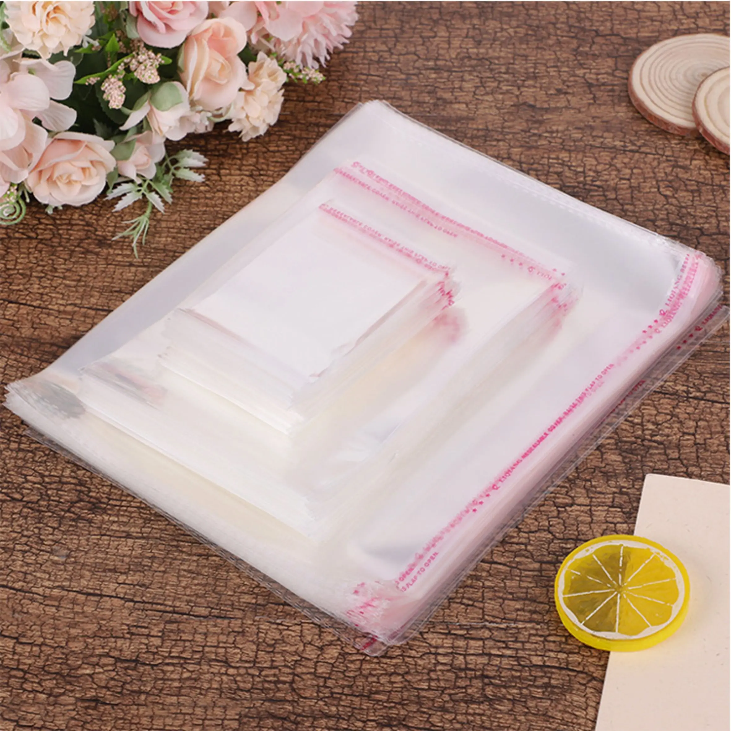 OPP Transparent Self-Adhesive Bag, Clothing Packaging Bag, Plastic Self-Sealing Bag, Jewelry Candy Gift