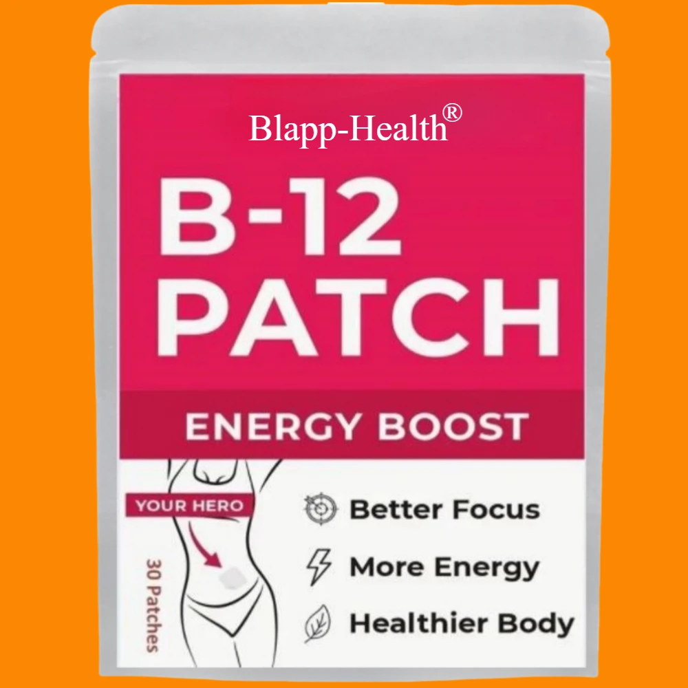 B12 Transdermal Patches - 100% Natural Vitamin Patches For Women, Energy, & Body Support,30 Patches One Month Supply