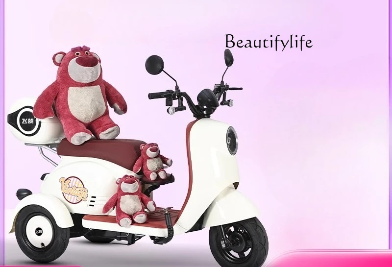 Fashion national standard electric tricycle women's three-wheeled small household battery car