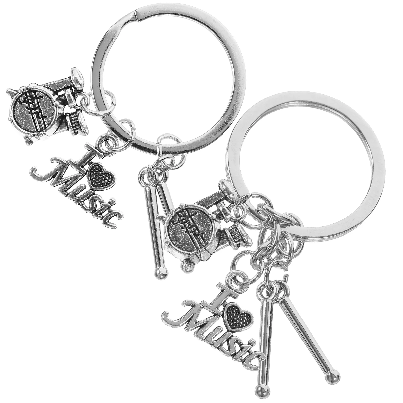 2pcs Musical Keychains Drumstick Keychain Pendant Drummer Band Charm Jewelry drum keychain key chain unique drum stick keychain