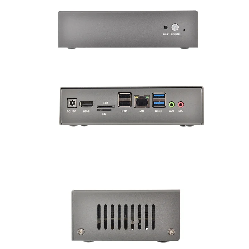 BT3 PRO Chassis HSW-U DDR3 8G 1600Mhz+128GB MSATA SSD Gigabit RJ45 Support 4K Resolution Mini PC Case Set (EU Plug)