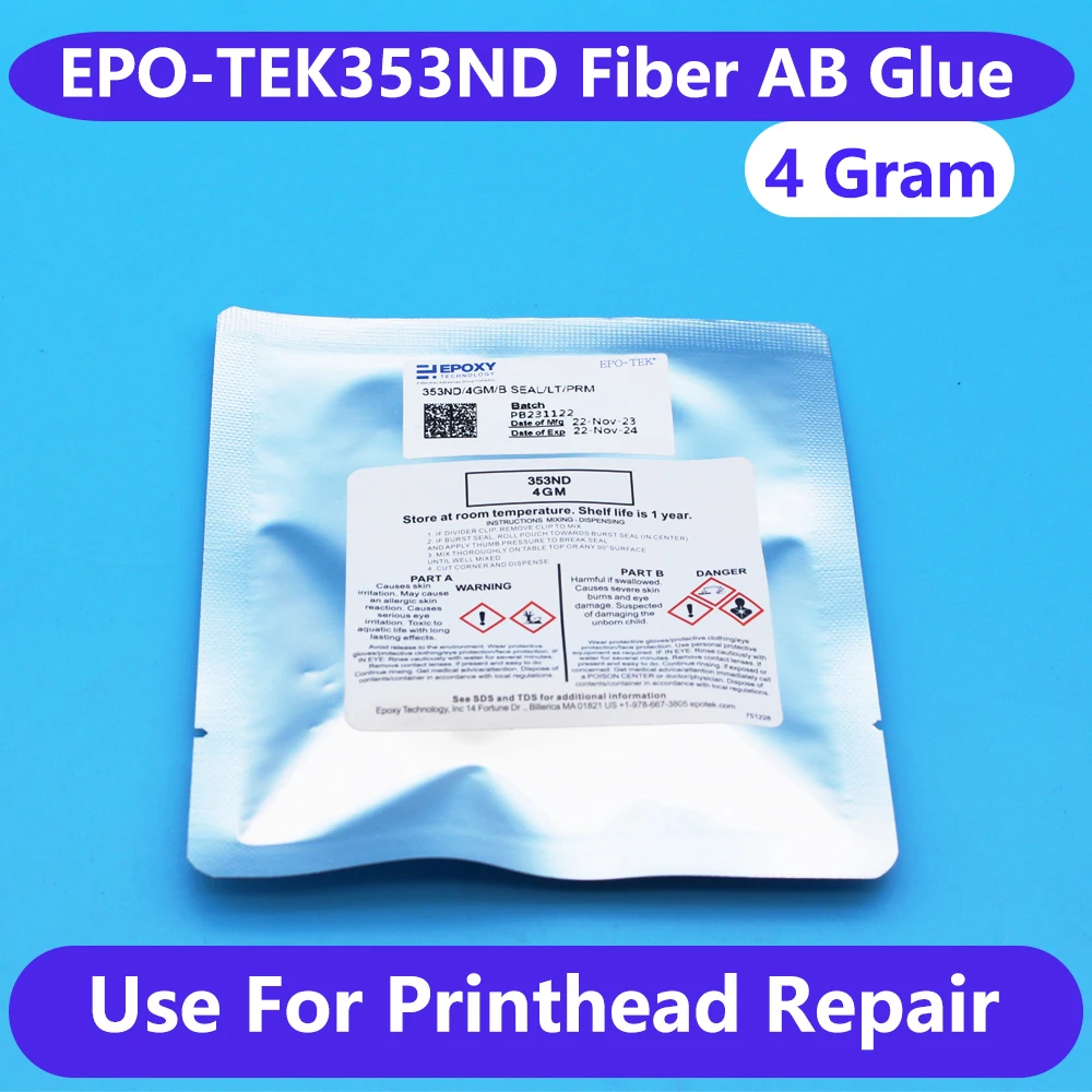 Imagem -03 - Quick Dry Cola de Resina Epóxi Printhead Repair Recondiir Cola Fibra Óptica Cura Dois Componentes Epo-tek353nd