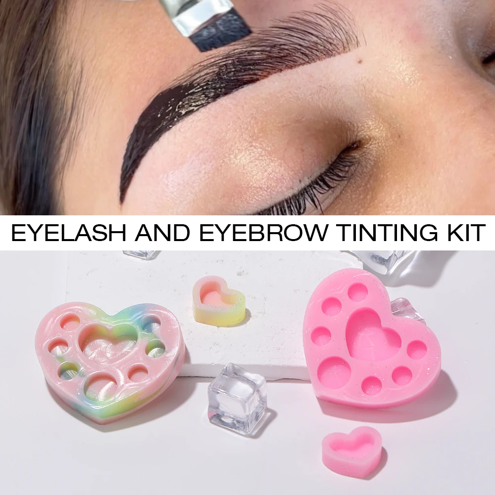 Lash Lift Brow Lamination Palette, Rapid Eyelash Eyebrow Lifting Tray, DIY Tint Mixing Tool For Perming Lashes at Home Salon Use