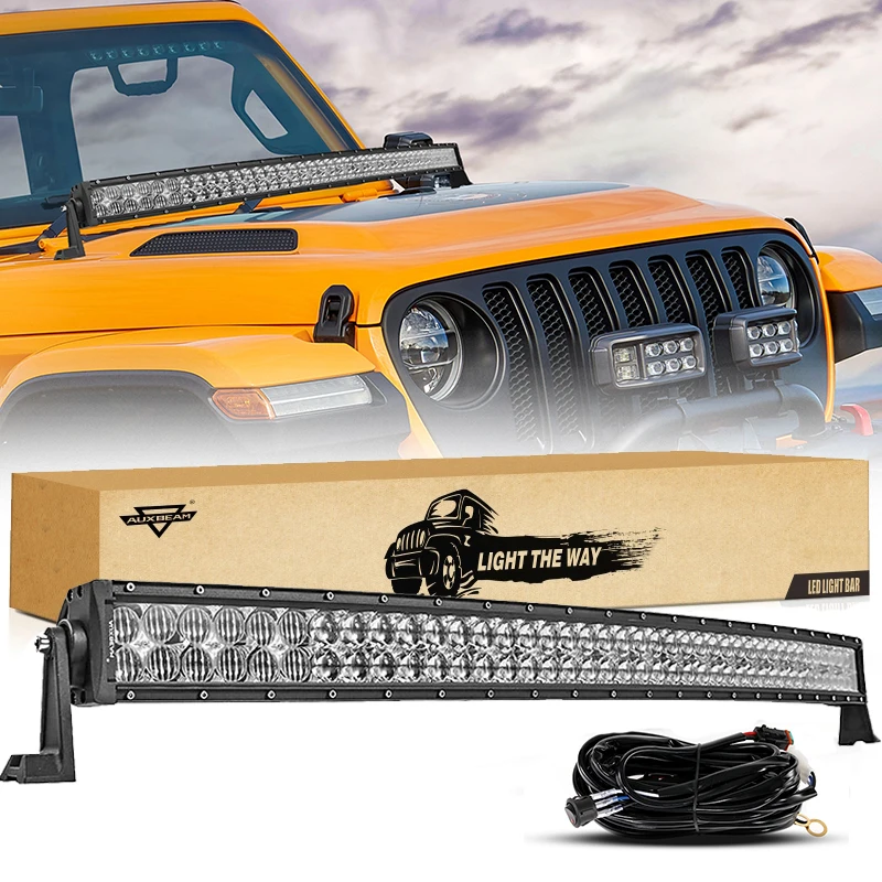 

AUXBEAM 32 42, 50-дюймовая изогнутая светодиодная рабочая световая панель серии 5D, комбинированная двухрядная светодиодная панель для внедорожника, квадроцикла, UTV, грузовиков, пикапов, лодок
