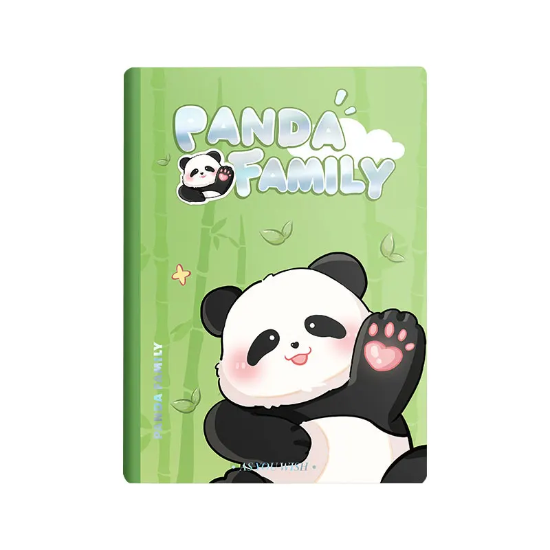 Panda Family Pocket Book A7 Notebook Mini Notebook Hardcover Handbook Student Blank Draft Notepad