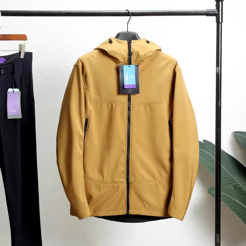 

Outdoor 3D Stereo Tailoring Fce Jaet Windproof Waterproof Hooded Zipper Closure Long Sve Stand Fit Youth Jaet