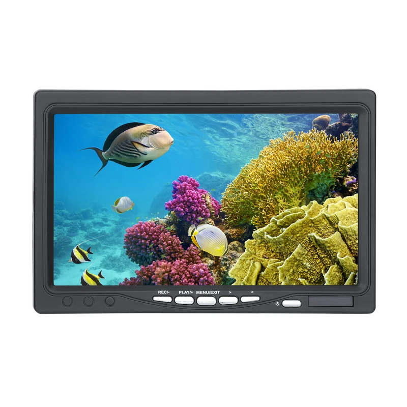 7 Inch DVR Monitor Underwater Fishing Video Camera Fish Finder IP68 Waterproof 38 LEDs 360 Degree Rotating Camera 20-100m Cable