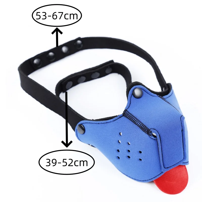 ชุดคอสเพลย์บทบาททาสสำหรับงานปาร์ตี้  หน้ากากแฟนตาซีครึ่งหน้า  สำหรับผู้หญิงและผู้ชาย  พร้อมลิ้น  แบบสุนัข  สำหรับการเล่นบทบาทสมมติ  พร้อมอุปกรณ์พันธนาการศีรษะ