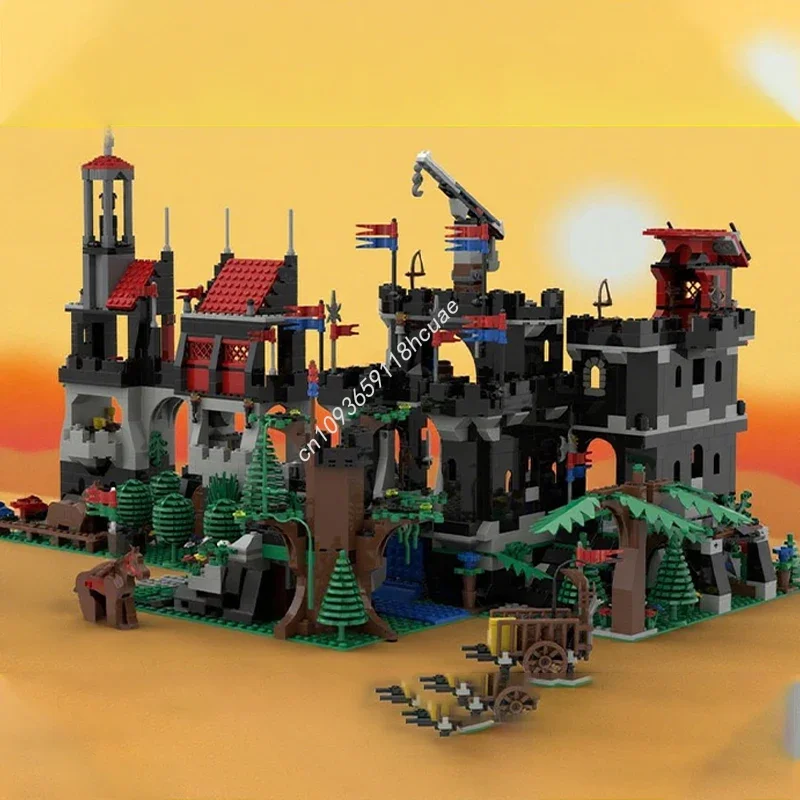 1999-teiliges MOC Leo's Drachenritter-Burg-Bauset, Kreatives Weihnachtsgeschenk für Familien, Ideal für DIY-Enthusiasten