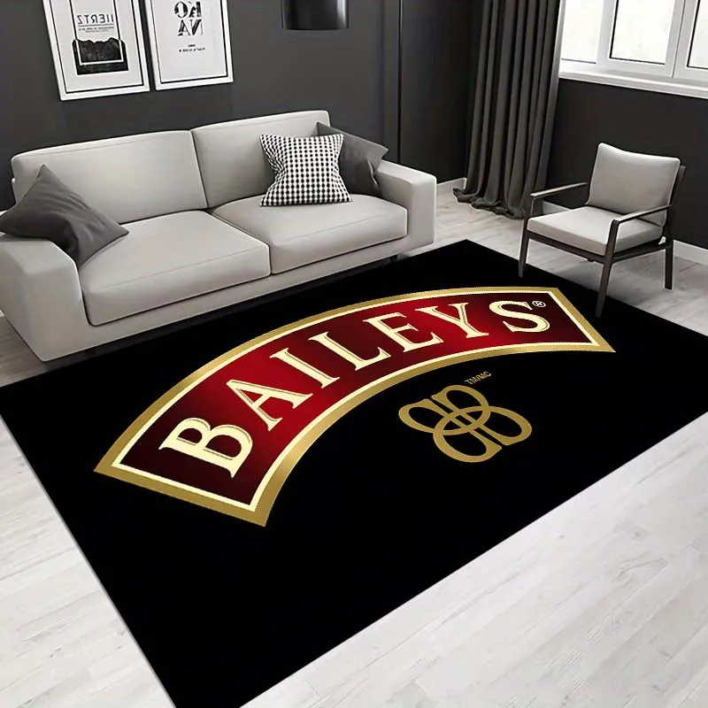 Fine Wine B-Baileys Pattern Living Room Bedroom Carpet Bedside Bathroom Floor Mat 15 Sizes Custon Pattern Area Rug Home Decor