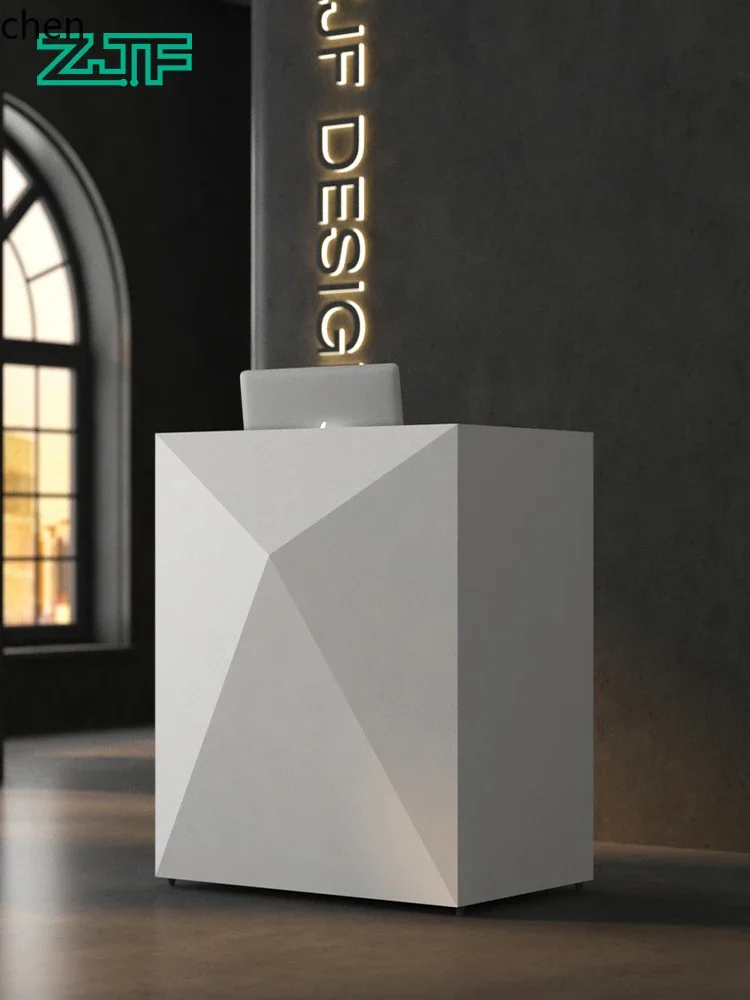 Reception Desk Small Consultation Welcome Painted Front Desk Training Lecture Desk