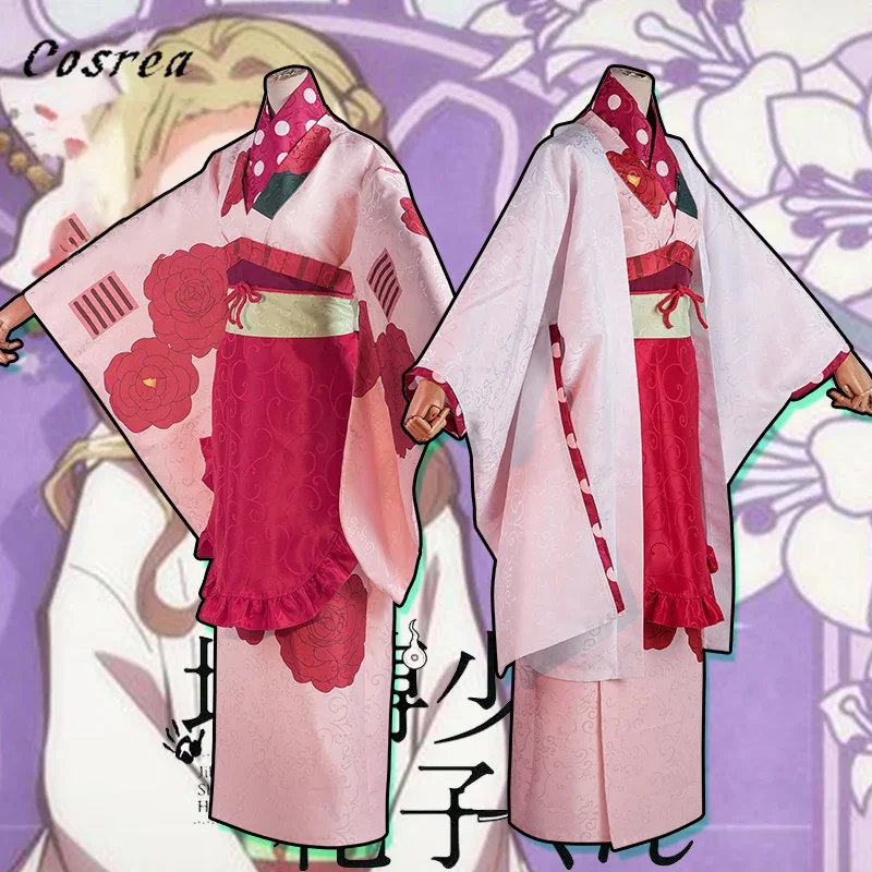 2020 anime toilet-bound Hanako-Kun Mizi lovely printing kimono moiko cosplay costume kimono uniform for women and girl Halloween