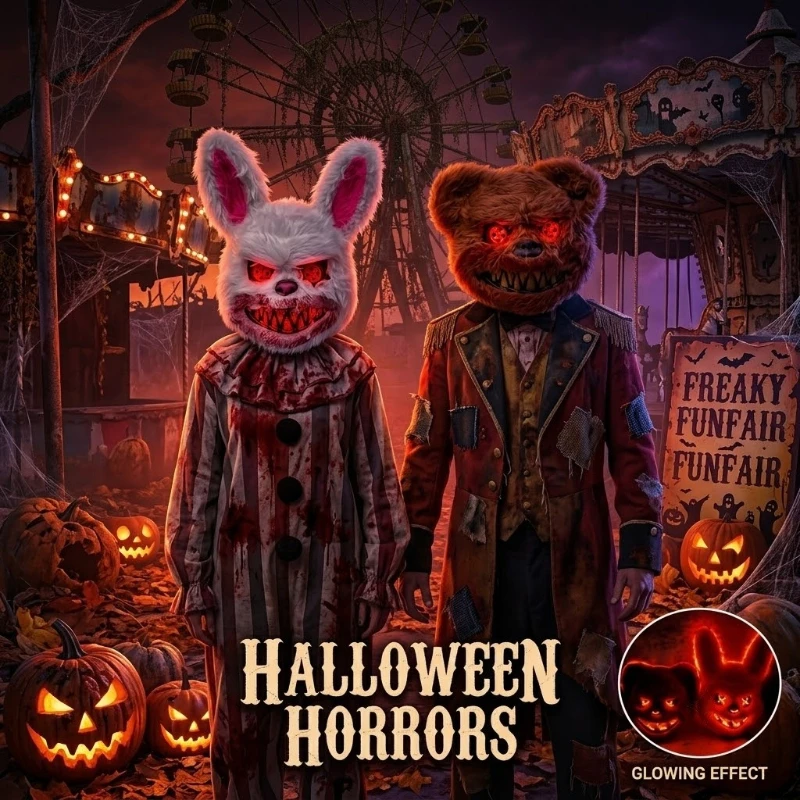 Led Purge Mask Halloween - Maschera Luminosa a LED per Feste
